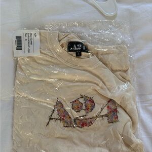 A24 Floral Logo Cream T-Shirt